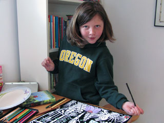 girl in oregon hoodie